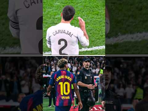 Así fue el tenso cruce entre Lamine Yamal y Carvajal en el Clásico