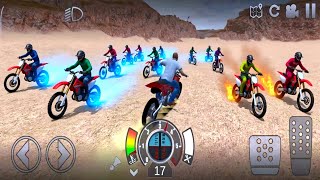 Offroad Outlaws Motocross Dirt Bikes driving Extreme Off-Road in Mountain Motor Bike Track P2