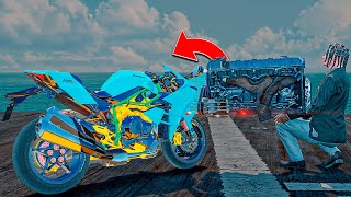 la moto con motor de carro 😳