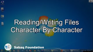 reading/writing files character by character