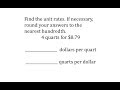 Unit Rates and Rounding Concepts