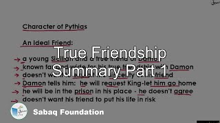 True Friendship Summary Part 1