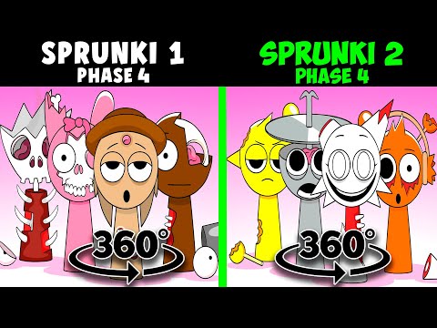 360° VR Sprunki 1 Phase 4 vs Sprunki 2 Phase 4 / Compilation Incredibox