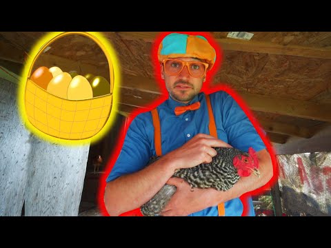 BLIPPI Goes on a Farm Tour! Learn About Animals | ABC 123 Moonbug Kids | Educational Videos