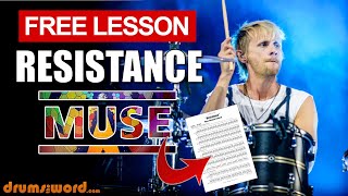 ★ Resistance (Muse) ★ Free Video Drum Lesson | How To Play SONG (Dominic Howard)