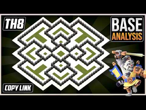 THE LEGENDARY TH8 HYBRID/TROPHY Base 2025!! COC Town Hall 8 (TH8) Hybrid Base Design– Clash of Clans