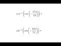 Understanding Inverse Trigonometric Functions