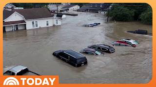 YouTube video thumbnail: Drone Footage Captures Flooded Neighborhoods in Indiana