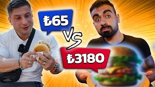 UCUZ ORTA PAHALI VE ULTRA PAHALI HAMBURGER!  @1453harunn
