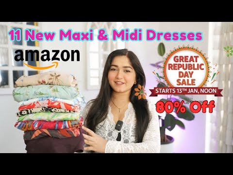 New Maxi & Midi Dresses From Amazon *80% Off *Great Republic Day Sale  #amazon #dresses #haul