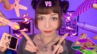 ASMR BATALHA DE TRIGGERS | Qual você prefere? 🩷 vs 💜