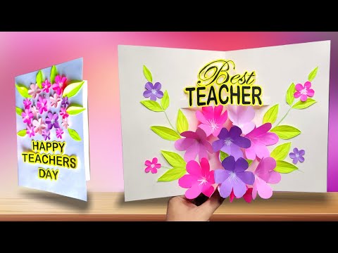 Teacher's Day card / Handmade Teachers day pop-up card making idea / DIY teachers day card