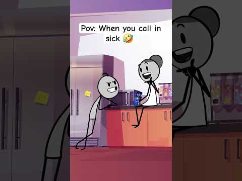 When you call in sick 🤣#viral #foryou #relatable #humor #animationmeme #darkhumor #workhumor #humor