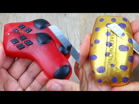 Relaxing Soap Cutting ASMR. Satisfying Soap and lipstick cutting. Corte de jabón - 943