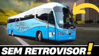 ÔNIBUS SEM RETROVISOR COMO FUNCIONA? IRIZAR I6S CLA TRANSPORTE ÔNIBUS RODOVIÁRIO