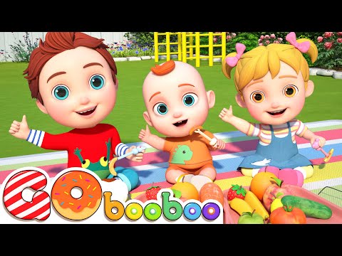 Gosto Frutas e Vegetais | Fruit So Yummy Song | Canções Para Crianças | GoBooBoo Músicas Infantis
