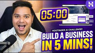 5 Minute Website Challenge 😱 How to Create a Business Website #hostinger #aiwebsitebuilder