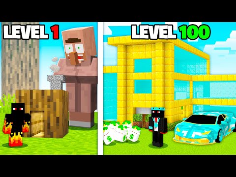 Melhorei Minha Casa de NOOB para PRO no Minecraft
