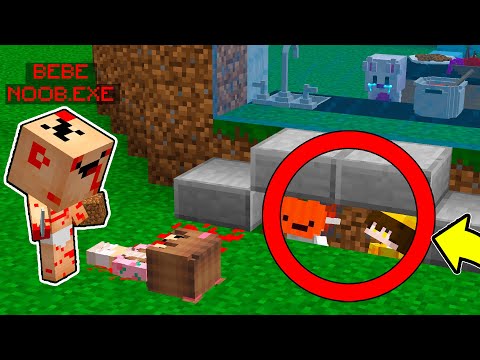 NUNCA ESPIES a BEBE NOOB.EXE a las 3 AM en Minecraft 😨 ATACO A NOOBSI | Nunca sigas a BEBE NOOB