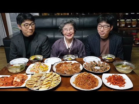 설특집 명절음식 총출동! 떡만두국,오징어잡채,동태전,육전,대패삼겹살말이,목살간장조림,만두만들기 MUKBANG KOREAN FOOD COOKING ASMR | EATING SHOW