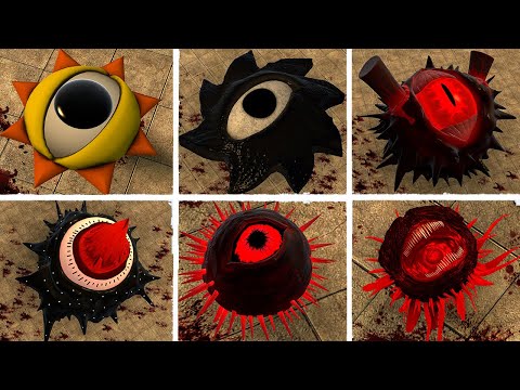 MR SUN SPRUNKI ALL PHASES 1-10 TORTURE!! Garry's Mod