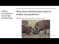Ecosystem Dynamics and Biodiversity Concepts