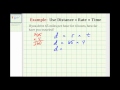 Distance, Rate, and Time Concepts