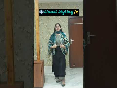 ❄️ Shawl Styling ✨ #youtubeshorts #winterstyling #shawlstyling #stylinginspo #shorts