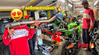 New Model Zx10r 2025 😍Install Arrow Exhaust 🔥Full system  ❤️|| Rukserstunt ||