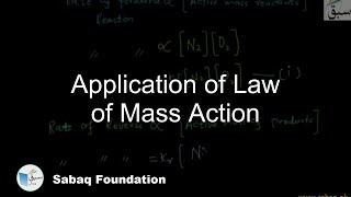 Application of Law of Mass Action