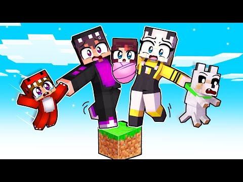 ¡FAMILIA en UN BLOQUE de MINECRAFT! 💖👨👩👧👶 FAMILIAS vs FAMILIAS - FranciscoGames