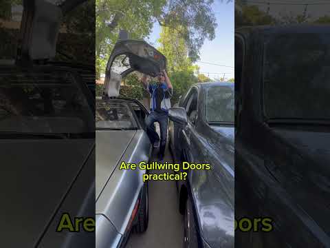 Are the Gullwing doors practical? Why yes, they are.  #delorean #backtothefuture #80s #dougdemuro