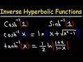 Inverse Hyperbolic Functions Concepts
