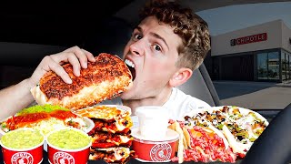 Eating Chipotle's BIGGEST Burrito on The Menu!