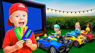 Oliver & Mama Bekerja di Bioskop Mobil 🚗🎬 – Petualangan Seru Anak