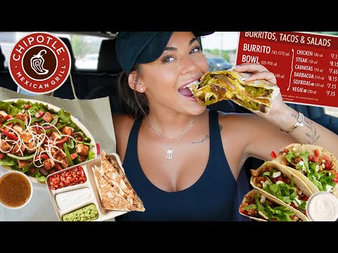 Trying Chipotle Menu Items i've Never Had! + Hacks