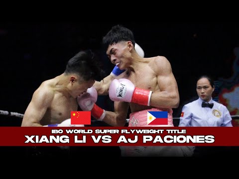 🇨🇳Li Xiang vs 🇵🇭AJ Paciones  - WBA Asia Light Flyweight Championship