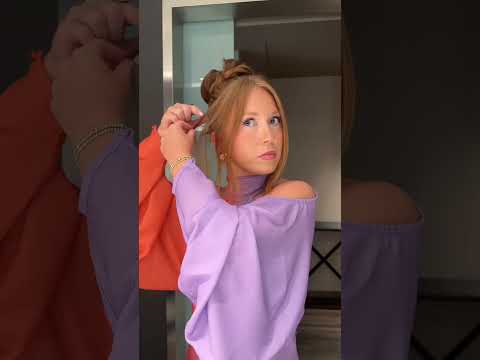 not wearing my hair down for once 😌 #hairstyle #weddingguest #hairtutorial #messybun