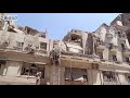 بالفيديو : انهيار عقار فى شارع قصر النيل