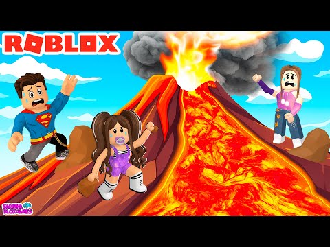 LEVAMOS A SARINHA BEBÊ PARA CONHECER O VULCÃO!! ROBLOX