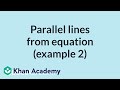 Identifying Parallel Lines from Linear Equations