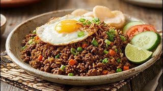 Fried rice ground beef