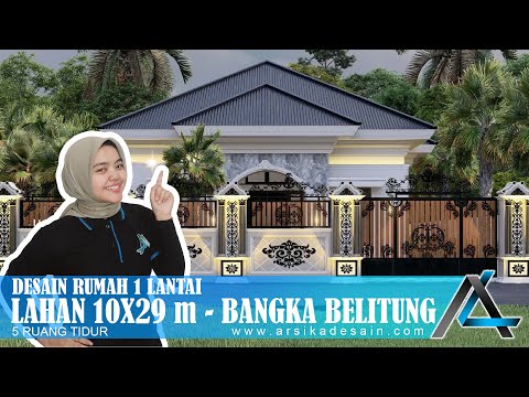 DESAIN RUMAH 10 X 29 METER I BANGKA BELITUNG - RUMAH KLASIK MODERN #rumah10X29meter #arsikajakarta