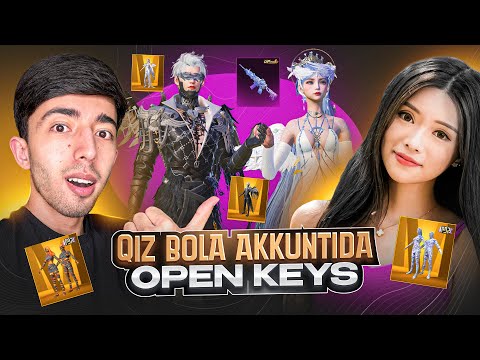 QIZ BOLA AKKAUNTIDA OPEN KEYS 🔥 PUBG MOBILE!!!