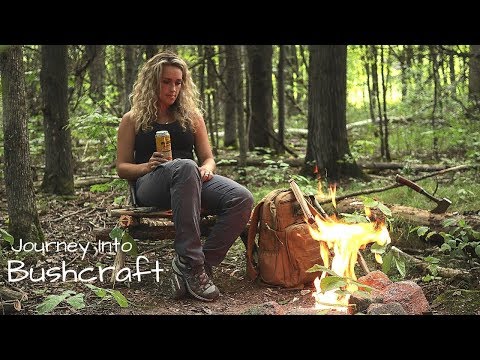 Bushcraft Chair, Stone Fire Pit, and Lunch on the Coals | A Learning Process