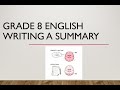 Summary Writing Techniques and Importance