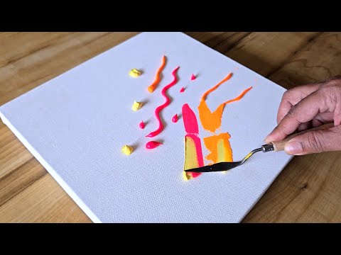 Easy Acrylic Painting Technique / Abstract Landscape Painting / Step By Step