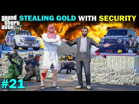 GTA 5 : STEALING GOLD WORTH $10,000,000 AND CASH 💰| GTA V GAMEPLAY