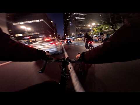 Testing out my new bike lights and CUTTING UP | NYC NIGHT CYCLING