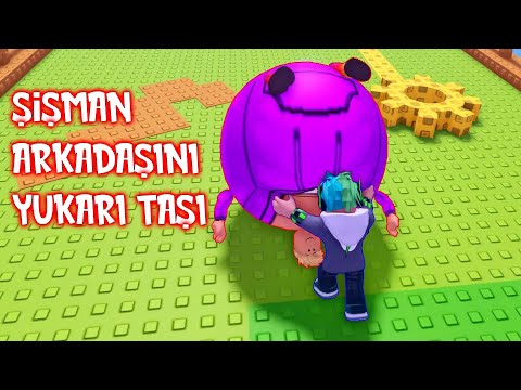 ŞİŞMAN ARKADAŞINI YUKARI TAŞI | ROBLOX Roll A Friend